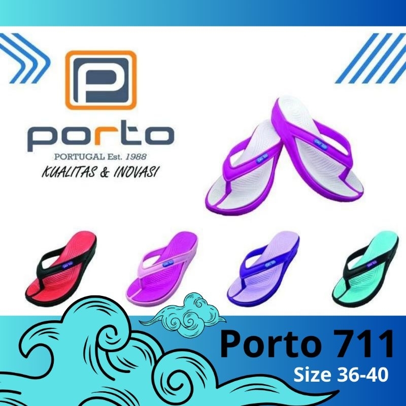 Porto 711L Porto Wedges Jepit Wedges Porto Lady Sandal Wedges Empuk Sandal Jepit Wedges Empuk dan Ri