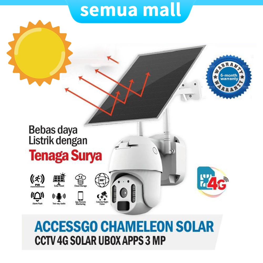 Kamera CCTV Outdoor Panel Surya Premium 4G dengan Tenaga Surya CCTV Wifi Bohlam PTZ