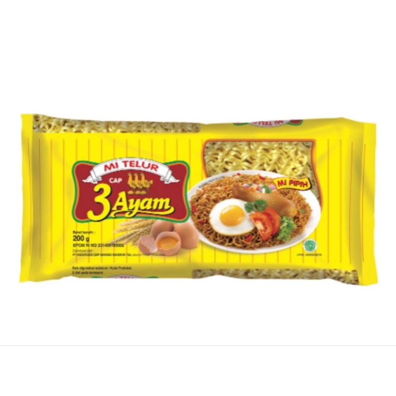 

Cap 3 Ayam Mie Telur Pipih 200 g