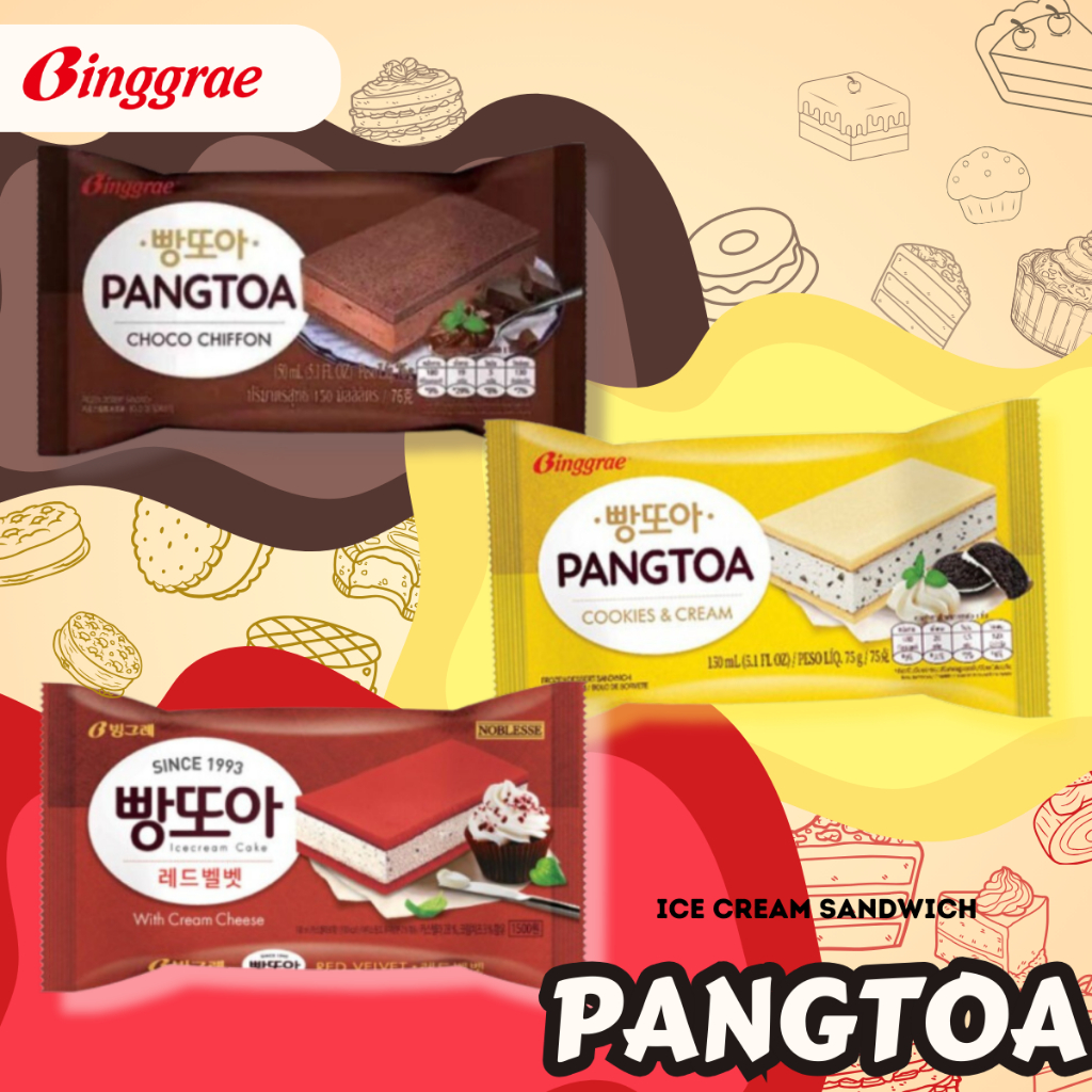 

Binggrae Pangtoa Ice Cream 150ml Korean Es Krim dengan Bolu Lembut 1 Pcs