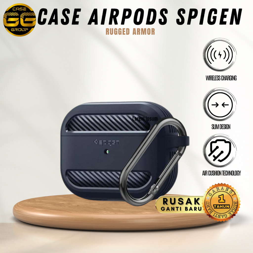 CASE SPIGEN RUGGED ARMOR FOR AIRPODS, AIRPODS 1/2, AIRPODS PRO 2, AIRPODS PRO, AIRPODS 3