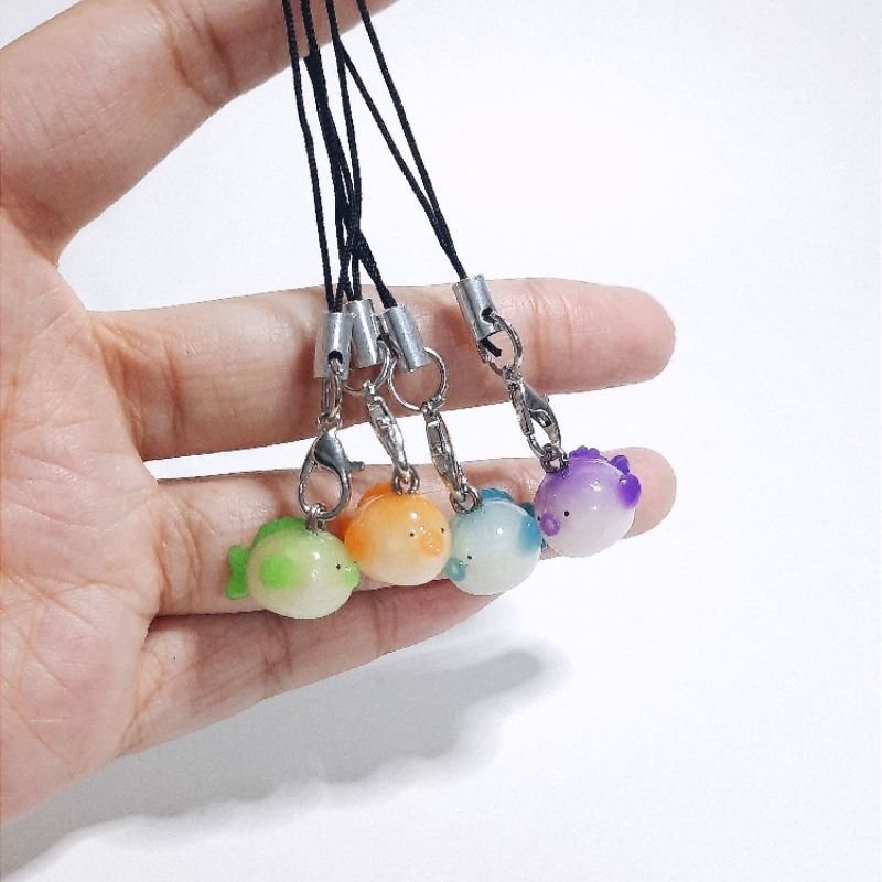 Rainbow Glow Fish Clay Charm