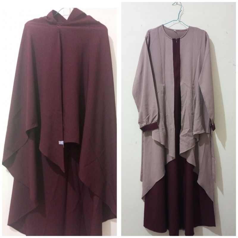 Set Gamis Jilbab Tunik Rok Preloved bekas layak masih bagus