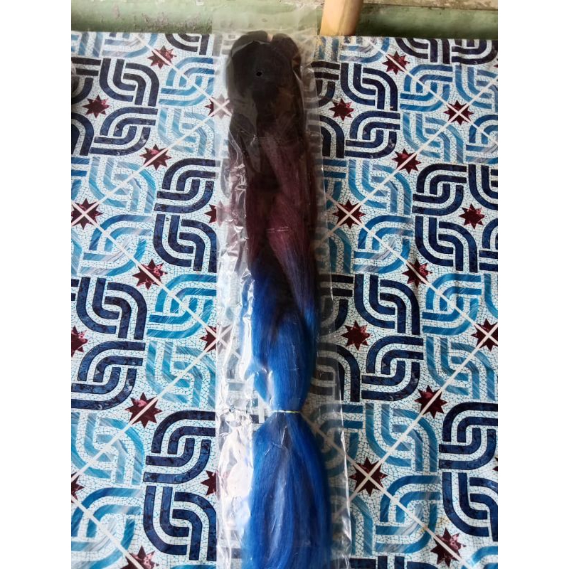 Rambut sambung box braids 3 warna
