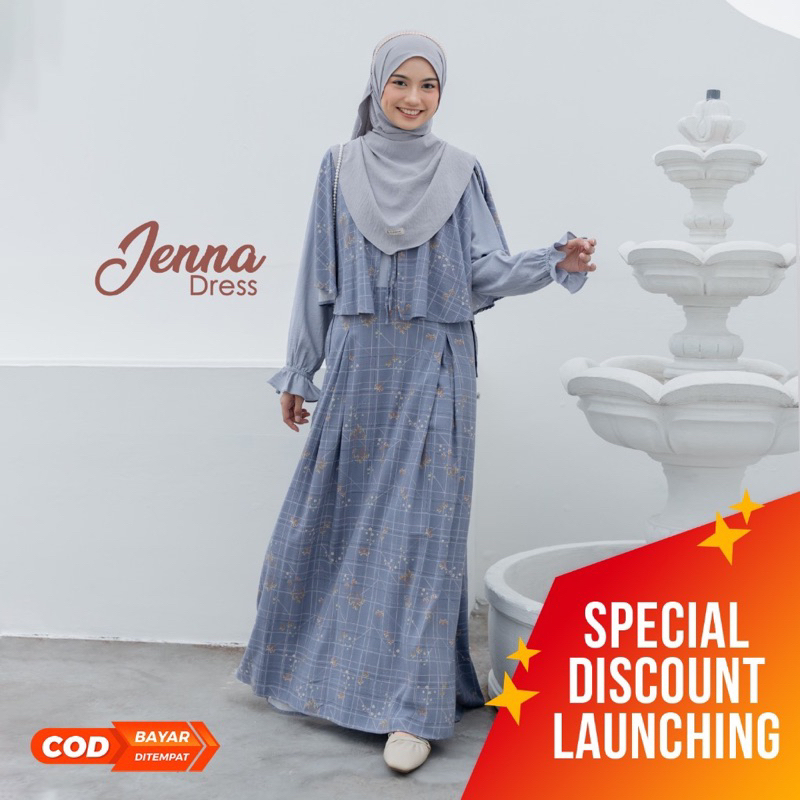 JILBRAVE Jenna Dress Gamis Lebaran 4 in 1 Look Special Edition Motif Premium Raya Collection