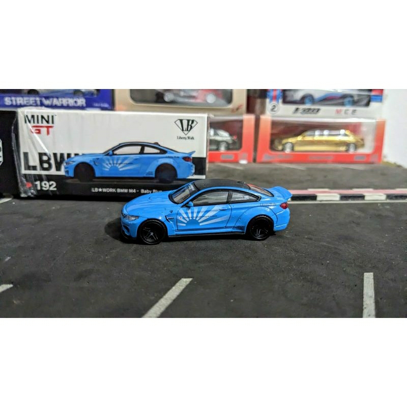 Diecast Mini gt LBWK BMW M4 Baby blue no 192 1:64