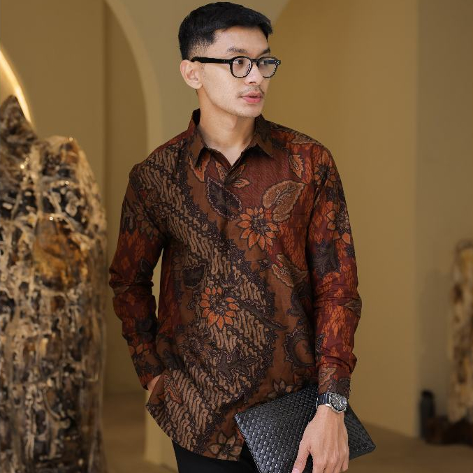 BATIK AYMAN - Wardana Lengan Panjang | Kemeja Batik Pria Lengan Panjang Katun