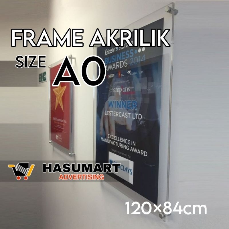 Frame A0 Akrilik (Frame Poster, Brosur, Sertifikat) Bingkai Akrilik