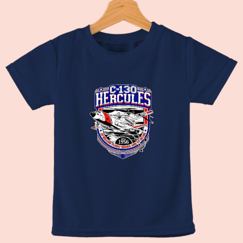 Kaos Anak Motif C130 HERCULES untuk anak laki-laki dan perempuan unisex