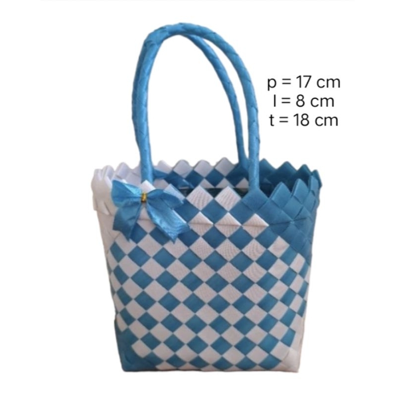 Tas Anyaman pita /Tas anyaman souvenir/Tas anyaman hampers