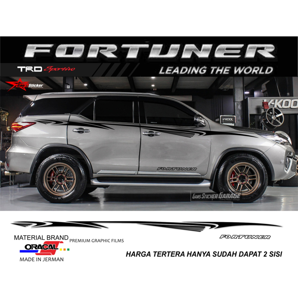 sticker toyota fortuner aksesoris toyota fortuner