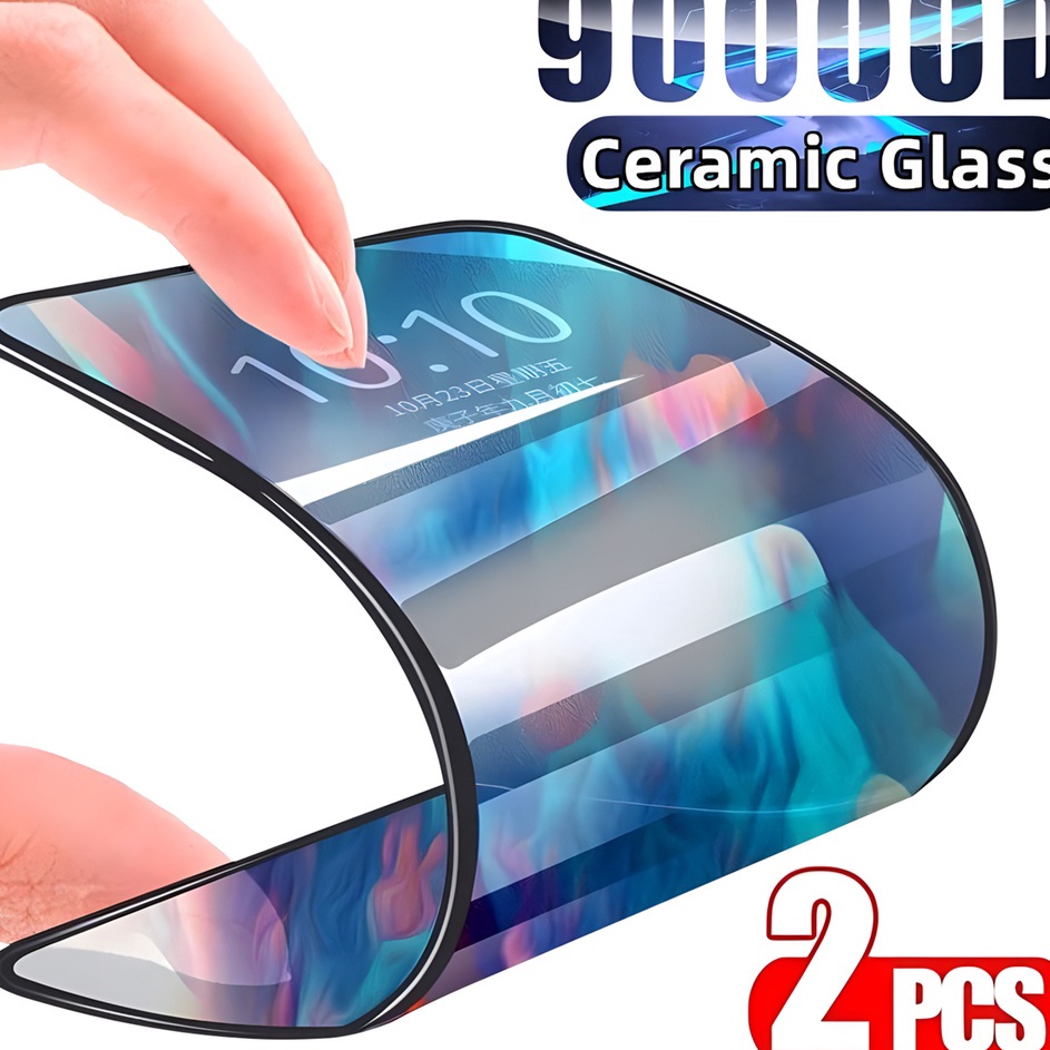 COM 2 PCS HD Ceramic Glass for IPhone 15 Pro Max Screen Protector IPhone 11 12 13 14 Pro Max 78 Plus