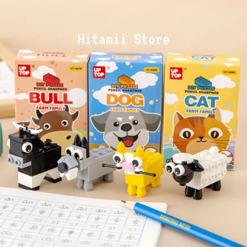 

[ Hitamii Store ] Bricks Rautan Larakter Lucu Imut - Rautan Lego Binatang - Rautan Lego Bricks - Peraut Pensil Unik - Mainan Alat Tulis Lucu