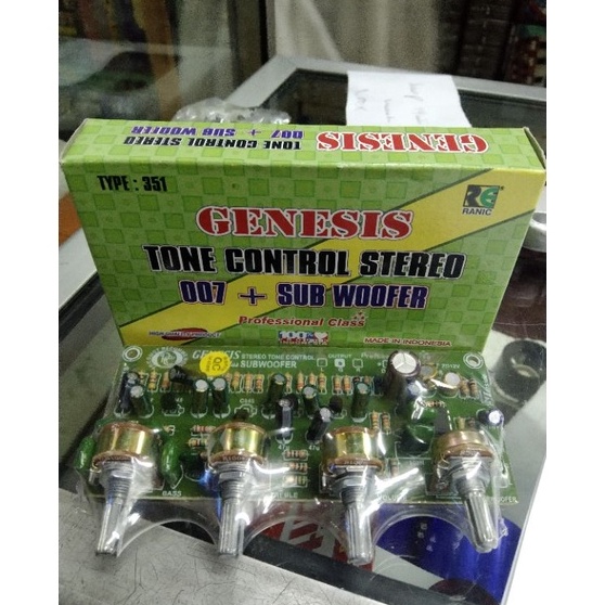 TN KIT TONE CONTROL STEREO SUBWOOFER GENESIS 7 DC 12 VOLT RANIC 351  TONE CONTROL STEREO SUBWOOFER  