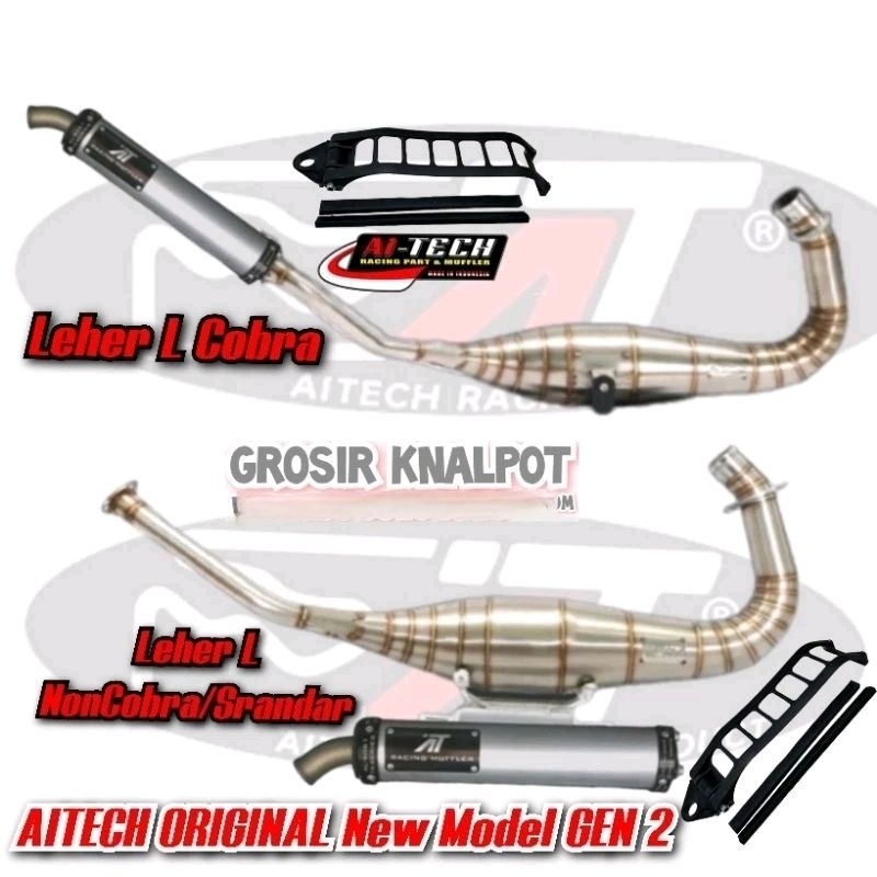 Knalpot Aitech Ai Tech Original Stainles Type X2 Leher L new Model X 2 Cobra & Standar Ninja RR R SS
