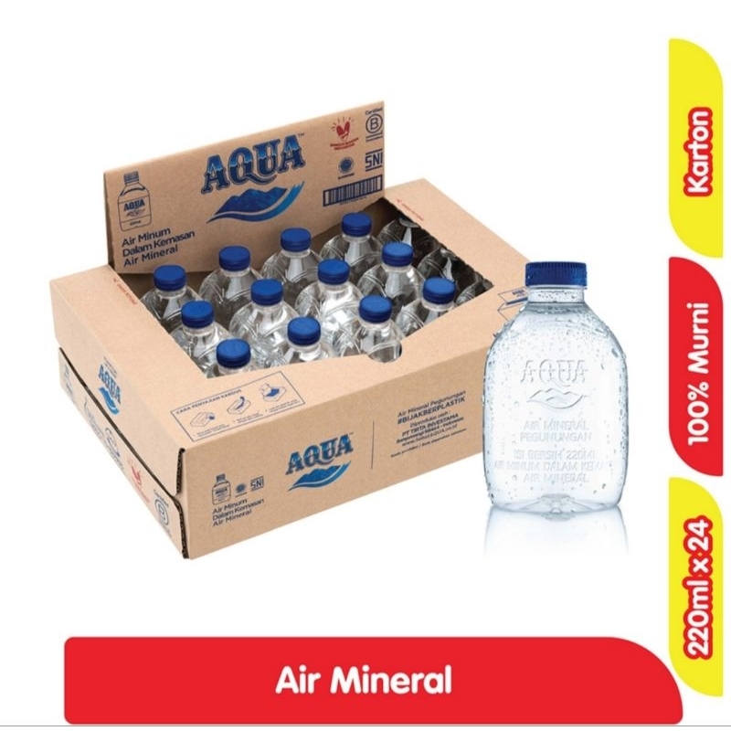 

AQUA CUBE 220ml x 24 botol (KEMASAN BARU)