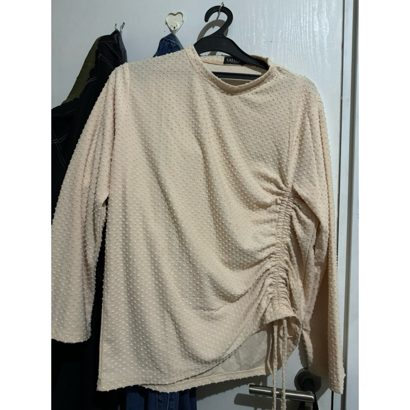 Preloved Lafiye Ruched Textured Shirt - L