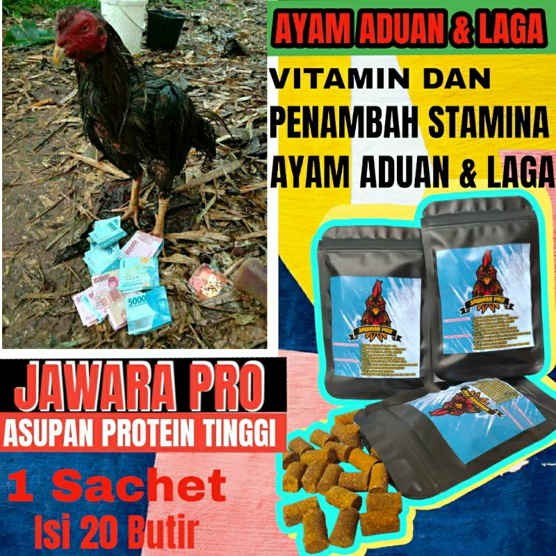 JAMU AYAM JAWARA PRO DOUBLE POWER JAMU AYAM JAGO BANGKOK JANTAN ADUAN TARUNG DOPING STAMINA AYAM