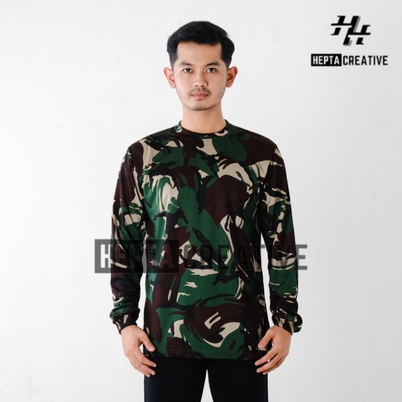 HEPTA - KAOS LORENG DRYFIT MALVINAS LENGAN PANJANG BAJU TNI AD