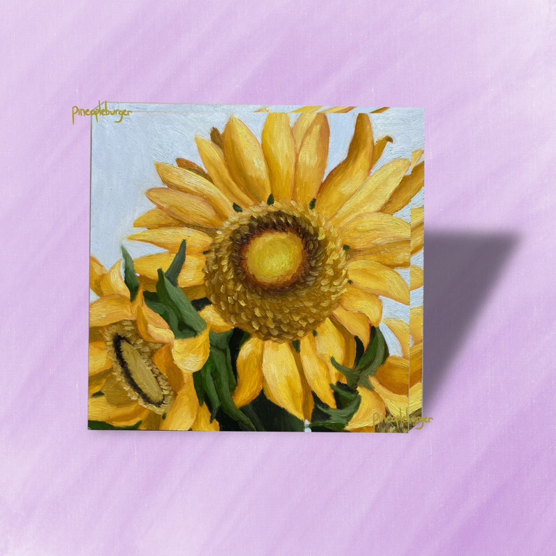 

Art print lukisan "Sunflower" di atas kanvas