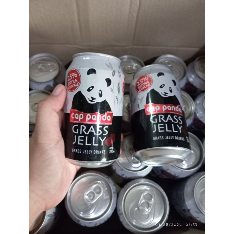 

cap panda cingcau grass jelly kaleng