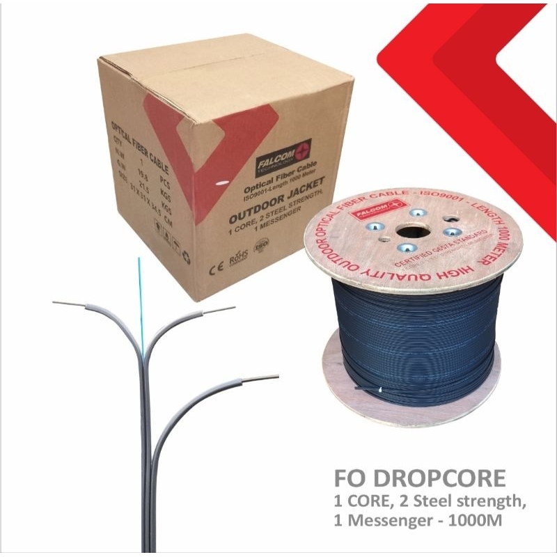 Kabel fiber optik 1 core 3 sling 1000m Falcom