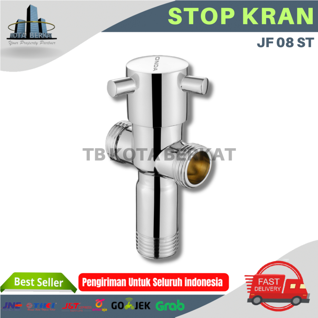 STOP KRAN CABANG T WASTAFEL CLOSET/ STOP VALVE ONDA 1/2"