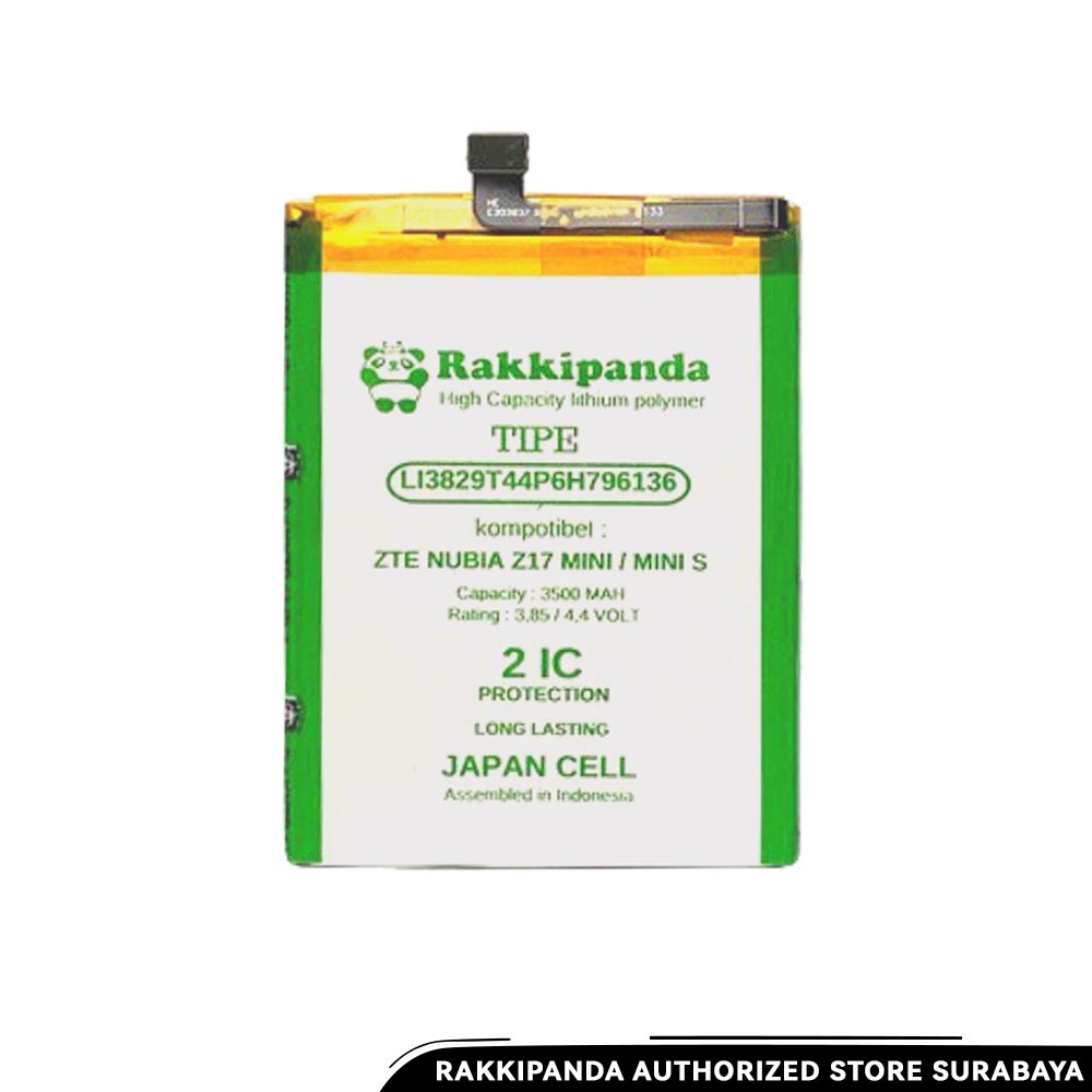Baterai Rakkipanda LI3829T44P6H796136 ZTE Nubia Z17 Mini / ZTE Nubia Z11 Mini S