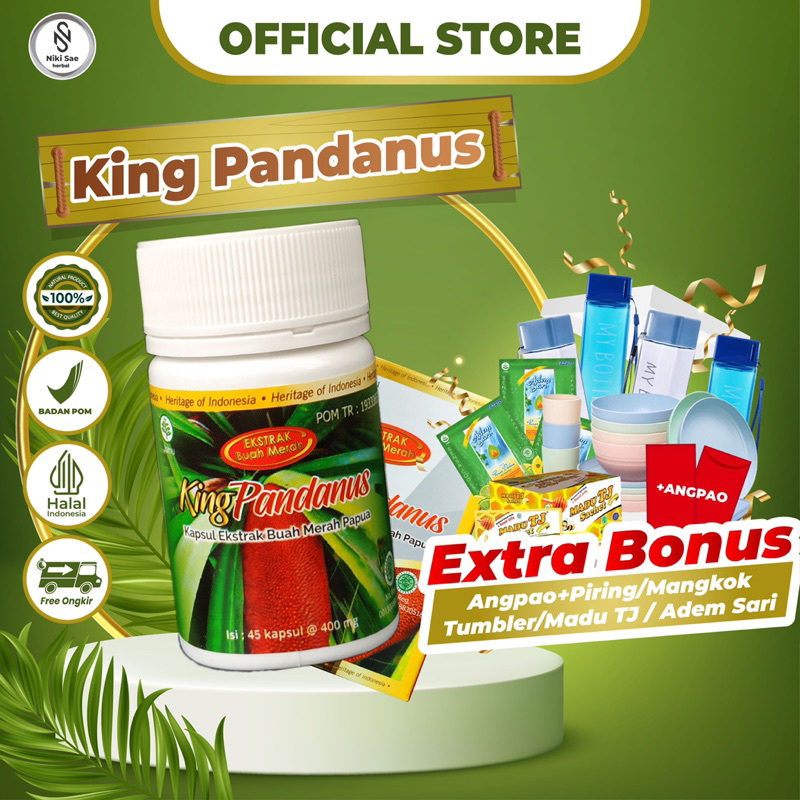 KING PANDANUS KAPSUL OBAT HERBAL ORIGINAL EKTRAK BUAH MERAH PAPUA