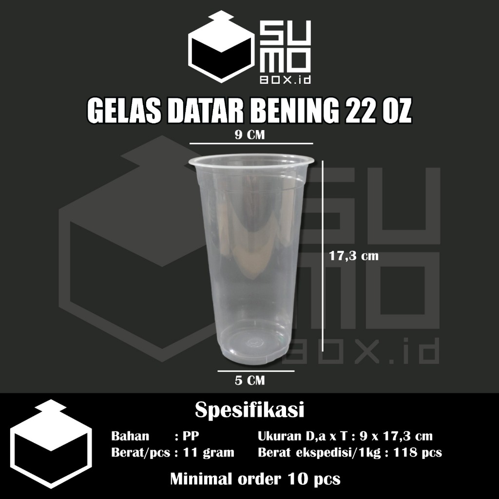 Gelas plastik bening ROYAL 18Oz 22Oz [ECERAN] / plastik cup pp 18 oz 22 oz bening polos jus pop ice 
