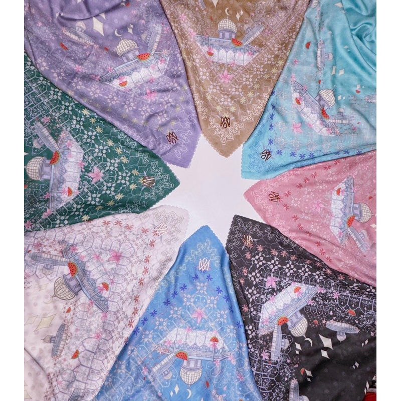 The Beauty Of Aqsa Scarf | Scarf Printing |hijab segi empat premium | ultrafine Tryspan