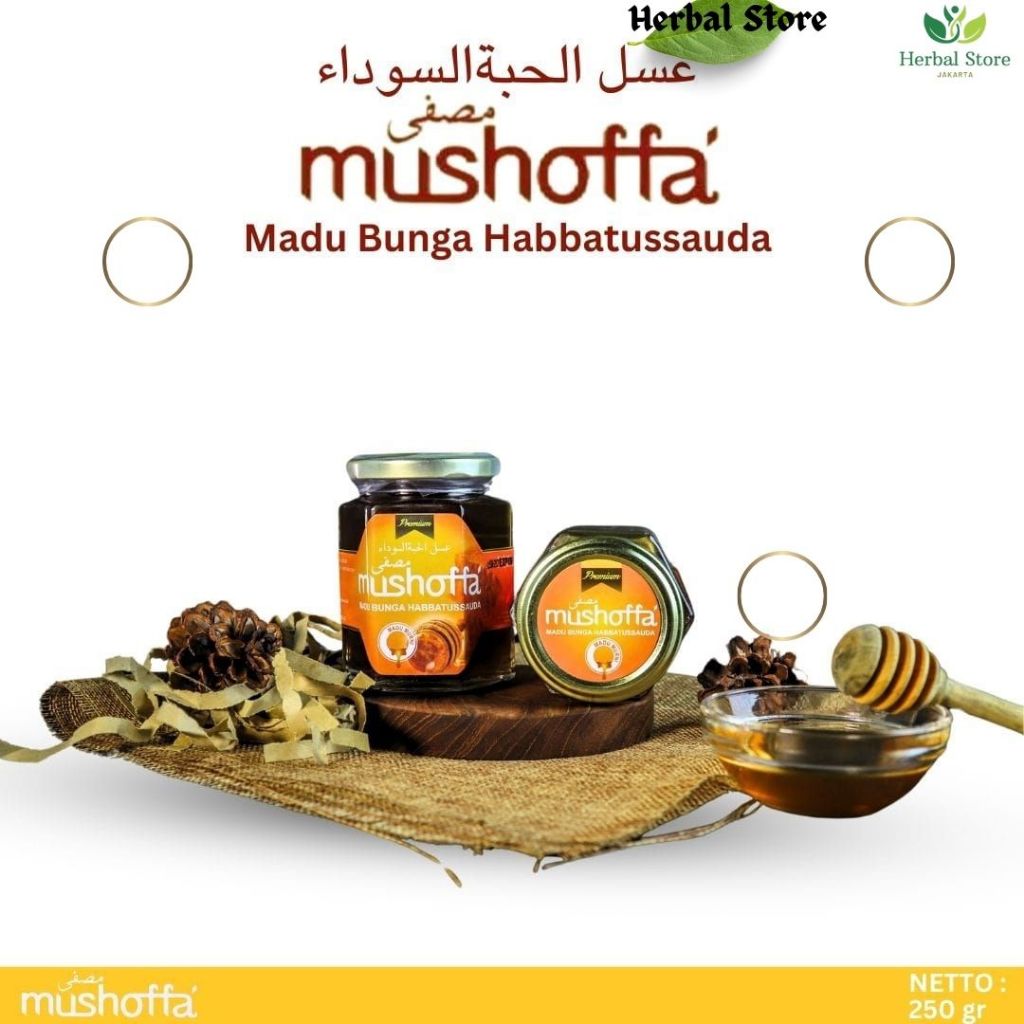 

Madu Bunga Habbatussauda Mushoffa Murni Asli Original Arab HNU 250 gr