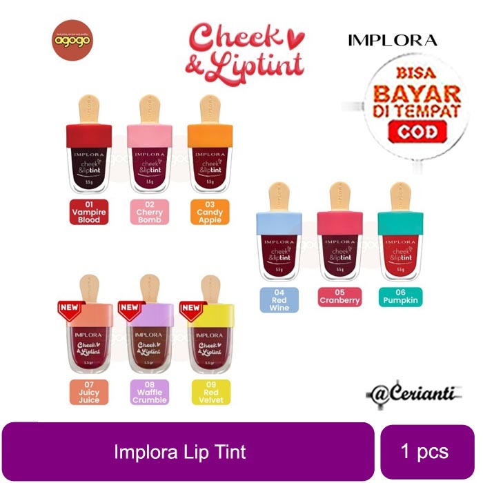 [ORI] IMPLORA Cheek & Liptint / Lip Tint / Ice Cream_Cerianti