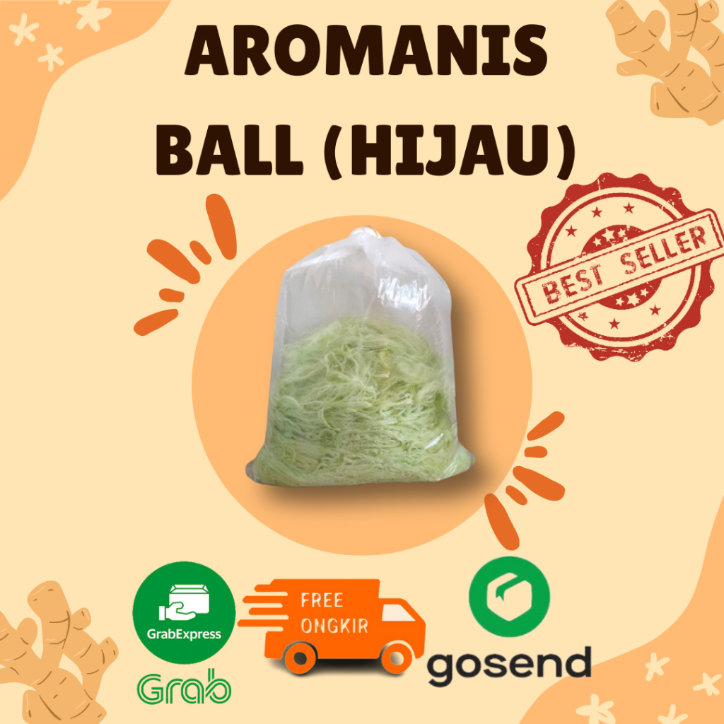 

Aromanis rambut nenek ball Hijau 1kg