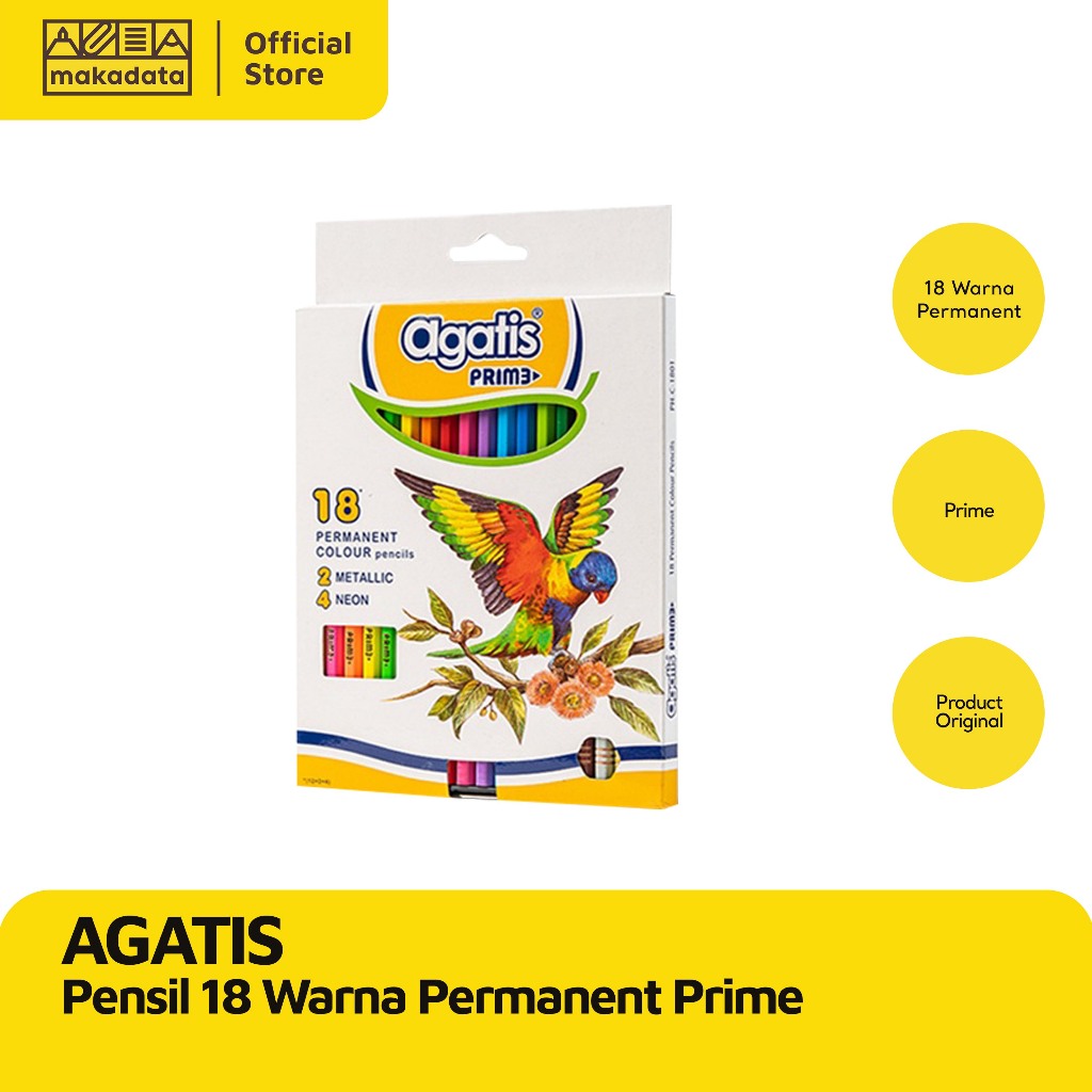 

COLOUR PENCIL / PENSIL WARNA AGATIS PRIME 18 WARNA PANJANG MURAH