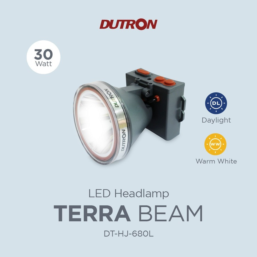 SENTER KEPALA DUTRON LED HEADLAMP TERRA BEAM 30WATT