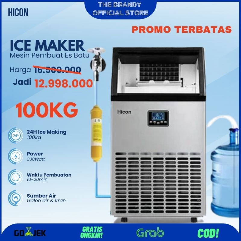MESIN PEMBUAT ES BATU KRISTAL 100KG/HARI HICON ICE MAKER BIG CAPACITY