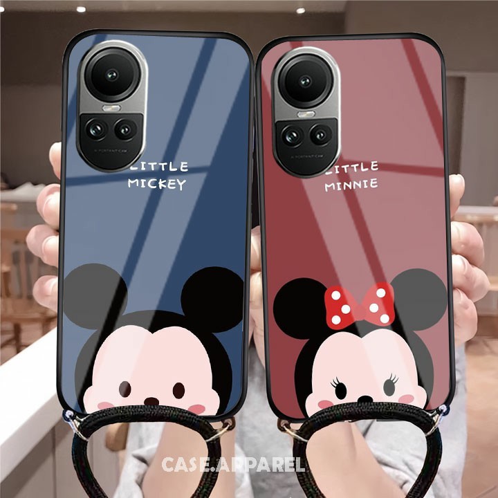 Case + Tali Oppo Reno 10 5G Reno 10 PRO 5G - Softcase kaca Oppo Reno 10 5G Reno 10 PRO 5G - Casing O