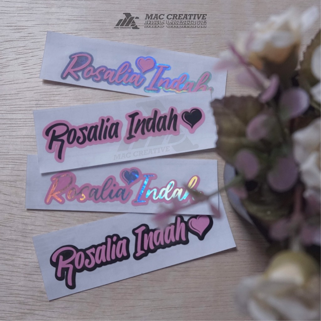 

[ SEHARI JADI ] STIKER CUTTING NAMA CUSTOM - STIKER TIMBUL ANTI AIR - PART 2