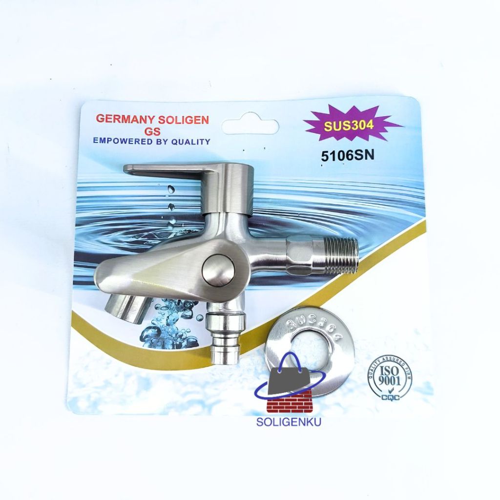 Kran Cabang SOLIGEN SUS 304 5106 SN Stainless Steel Keran Air Shower