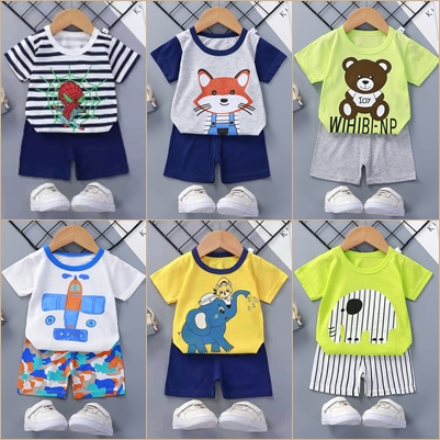 Setelan Anak Laki Laki Perempuan Baju Celana Set Harian Anak Import