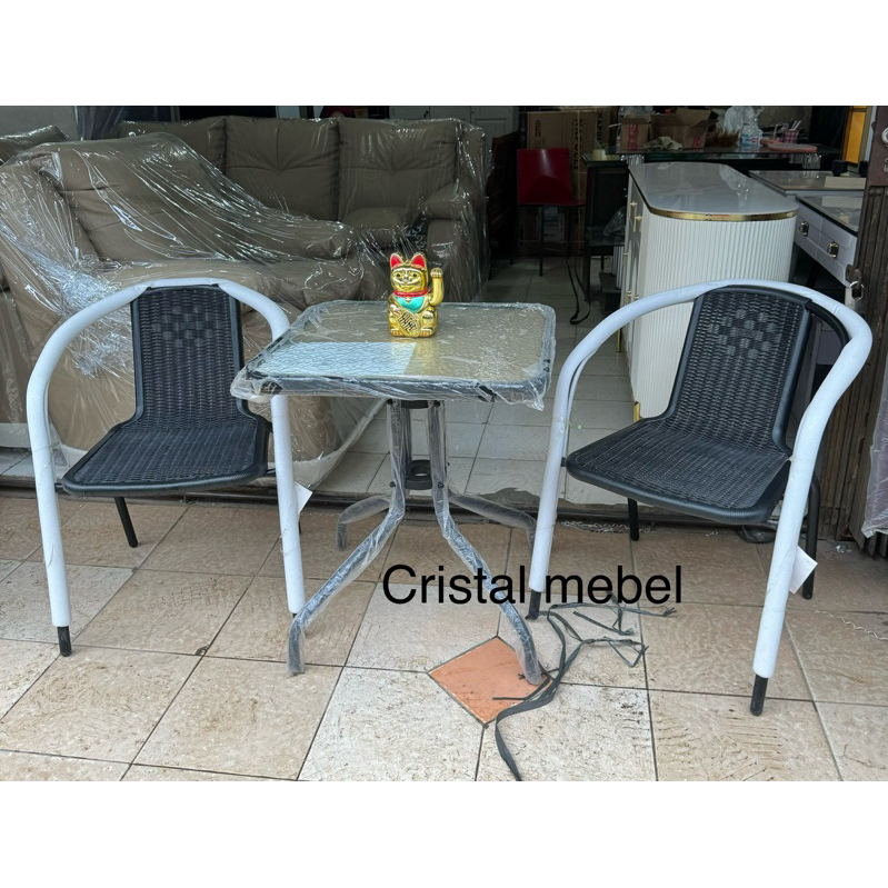 Meja Teras + Kursi Teras Besi Importa (1 set)