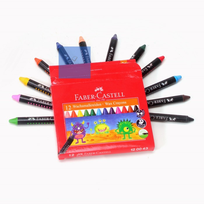 

Faber-Castell Wax Crayon Regular / Krayon Mewarnai isi 12 16 24 / Fc, Wax Crayon Regular