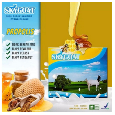 

SKYGOAT / SKY GOAT Susu Kambing Etawa Bubuk Original Madu Propolis