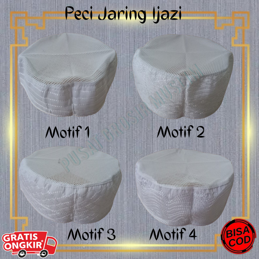 Peci Jaring Ijazi Peci Kopiah Putih Bahan Jaring Original Termurah