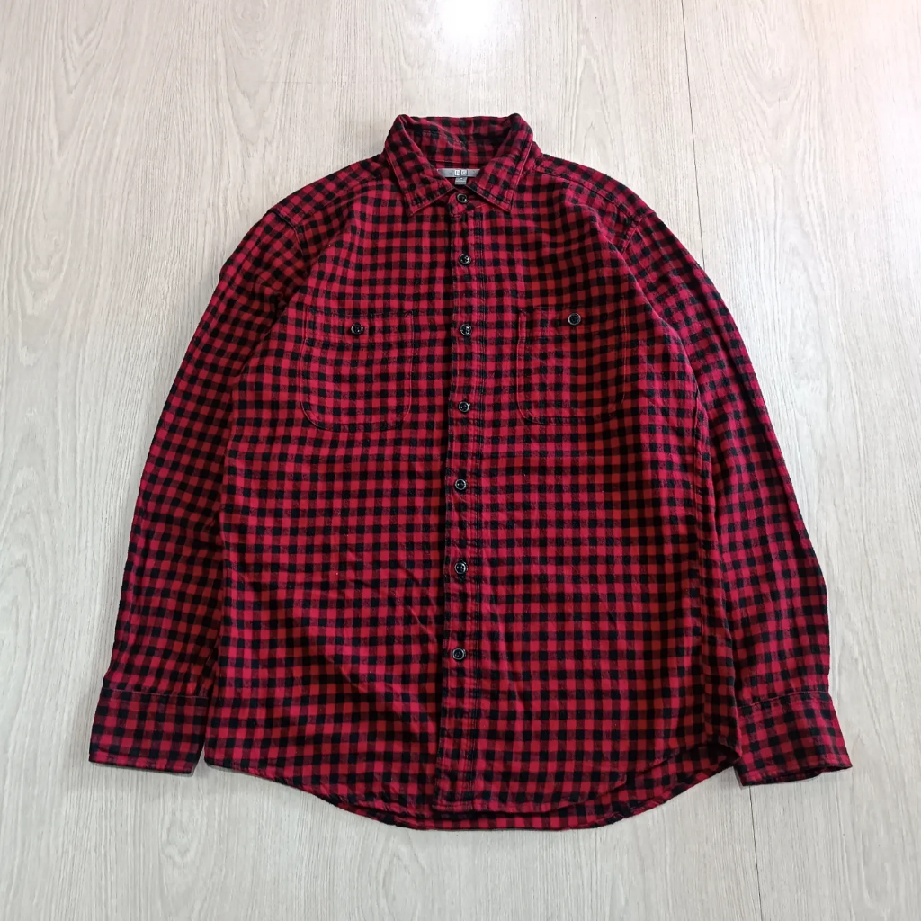 UNIQLO FLANNEL SHIRT merah