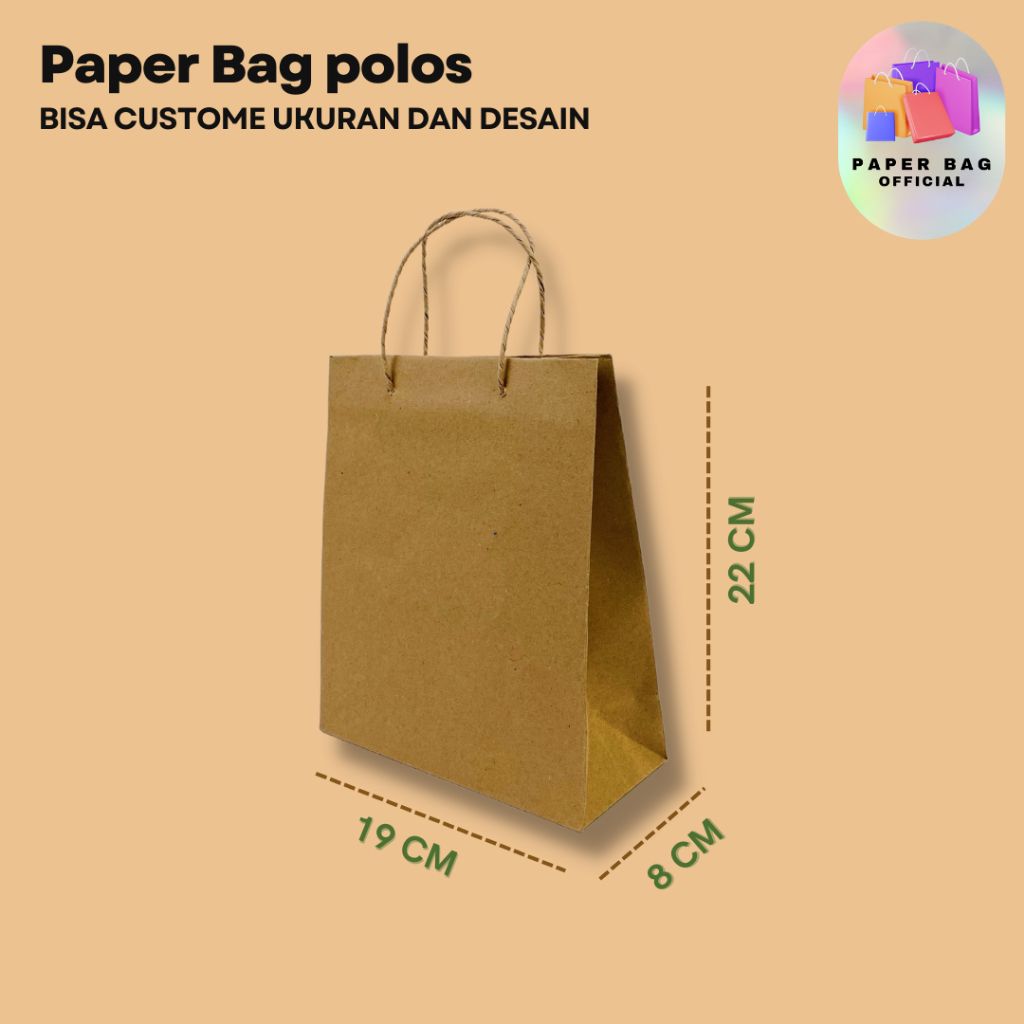 

(ECER) PAPER BAG POLOS/ TAS BUKU KECIL
