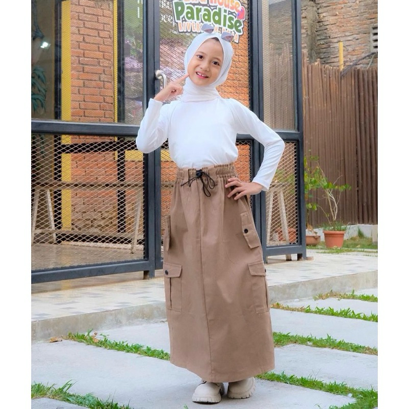 Mona Rok Cargo Panjang Anak 6-9 Tahun