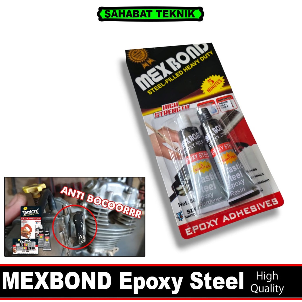 

Epoxy Steel / Plastic Steel / Lem Besi 5 Menit 58 Gram MEXBOND