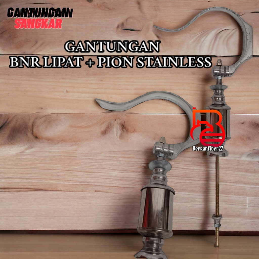Gantungan sangkar burung BNR LIPAT + PION STAINLESS